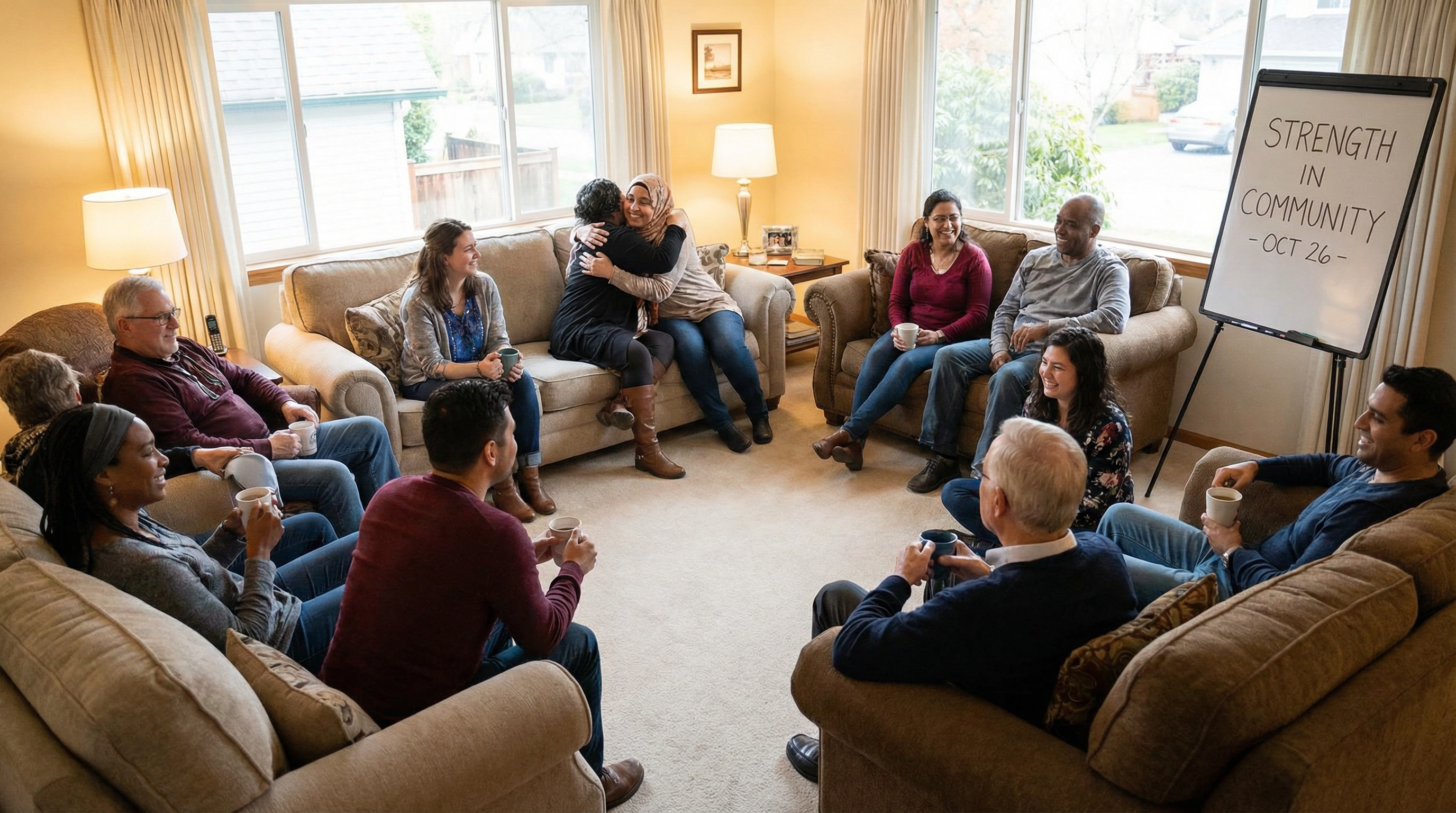 Cancer support group meeting